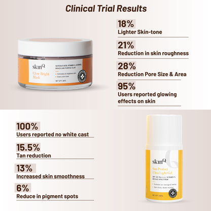 Glow & Protect Radiance Duo | Dermatologist-Recommended Skincare Products for Women and Men | Best Sunscreen and Face Mask Duo